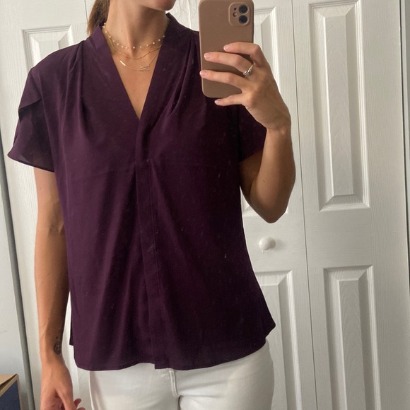 CALVIN KLEIN plum blouse - Picture 1 of 2